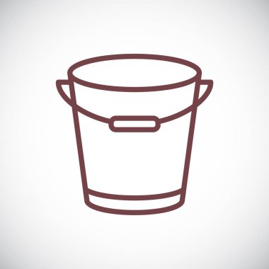 vektör çizim tasarım kova simgesinin