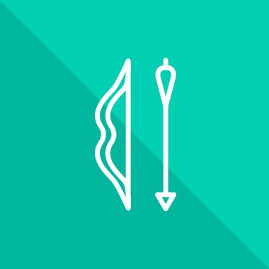 Yay ve ok, satırı simgesi turuncu ile çapraz kare üzerinde