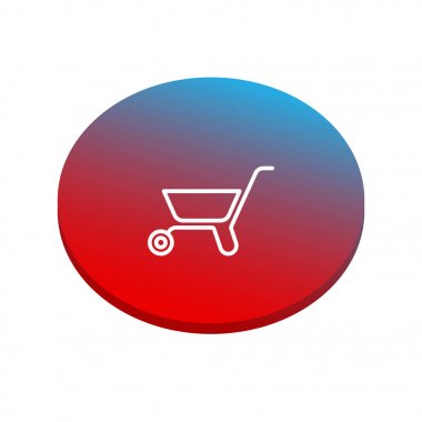 Otomobil düz simgesi, vektör illüstrasyonu