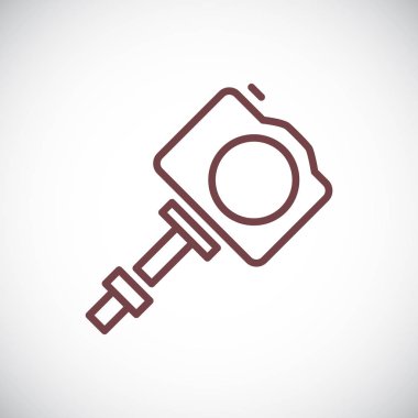 Go pro kamera simgesi beyaz arka plan üzerinde