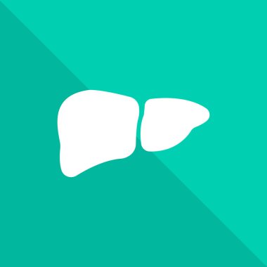 Yeşil zemin üzerine beyaz karaciğer illüstrasyon