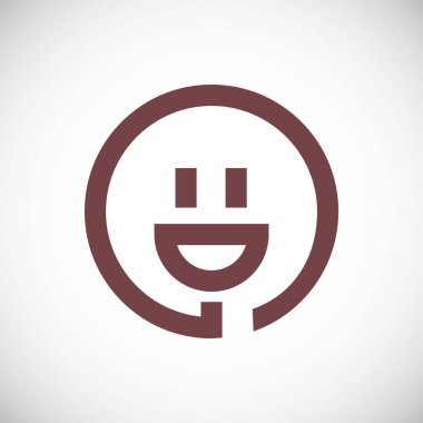 Gülümse ve kutsal kişilerin resmi, vektör çizim takın