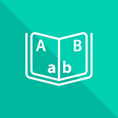 Kitap, satırı simgesi turuncu ile çapraz kare üzerinde