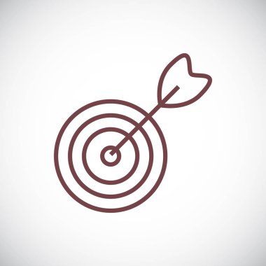 Dart illüstrasyon gri köşe beyaz zemin üzerine.