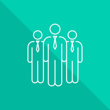 İşadamları illüstrasyon yeşil zemin üzerine grup