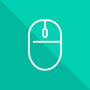 Bilgisayar fare simgesi yeşil zemin üzerine