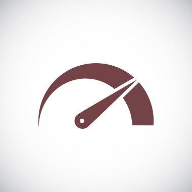 hız göstergesi düz simgesi, vektör, illüstrasyon