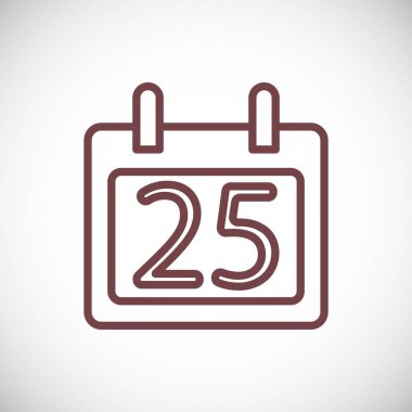 Takvim düzlüğü simgesi, vektör illüstrasyonu