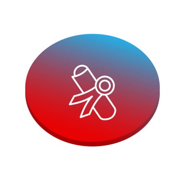 Diploma yassı simgesi, vektör illüstrasyonu