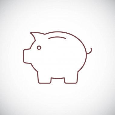 Kumbara simgesi beyaz arka plan üzerinde