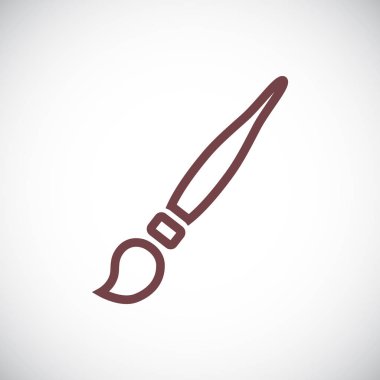 Beyaz arkaplanda boya fırçası simgesi