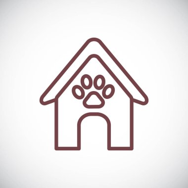 Köpek evi kutsal kişilerin resmi, vektör çizim