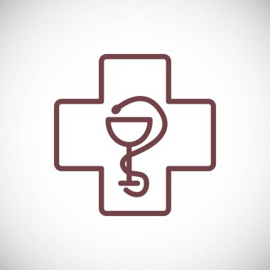 tıbbi bakım işareti, vektör çizim