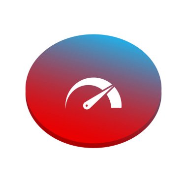 hız göstergesi düz simgesi, vektör, illüstrasyon