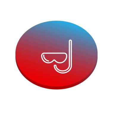 Dalış renk vektör simgesi