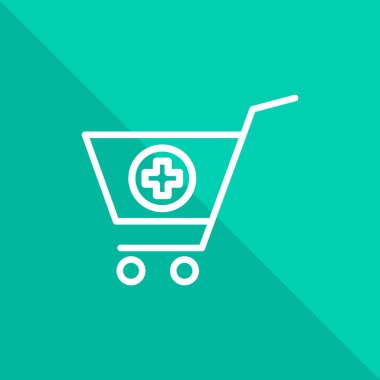 Alışveriş sepeti, satır turuncu ile çapraz kare simgesini