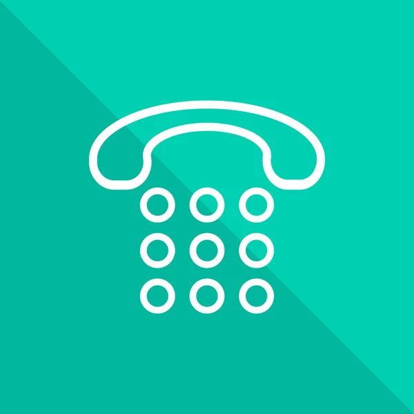 Иконка Старинного Телефона Зеленом Фоне — стоковый вектор