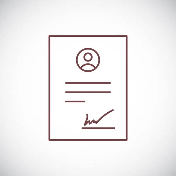 Signiertes Dokument Symbol Auf Weißem Hintergrund — Stockvektor