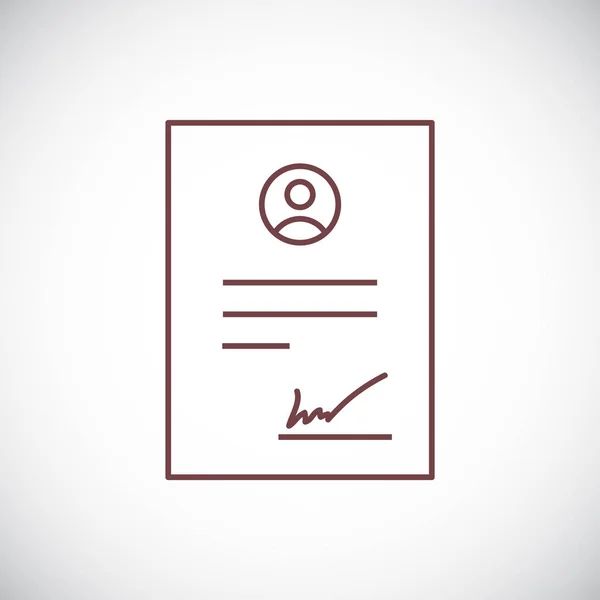 Icono Del Documento Firmado Sobre Fondo Blanco — Vector de stock