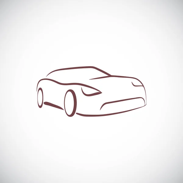 Ilustração Carro Esporte Fundo Branco Com Cantos Cinzentos — Vetor de Stock