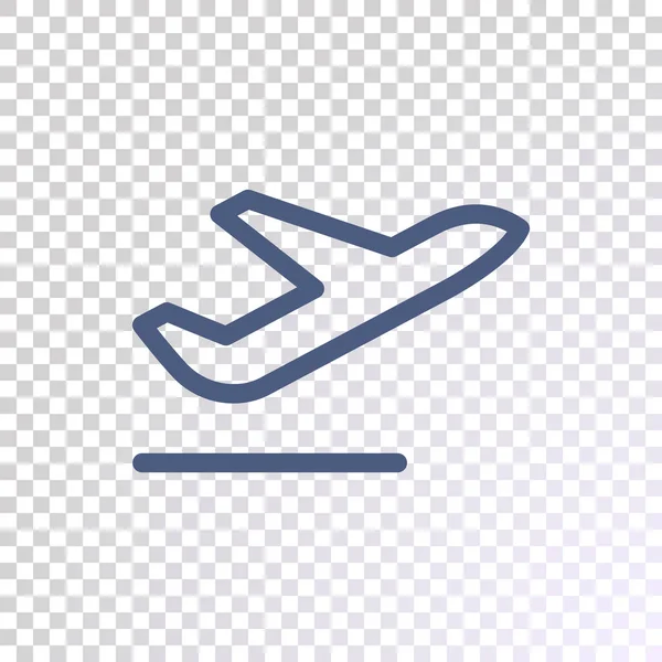 Avión Plano Icono Vector Ilustración — Vector de stock