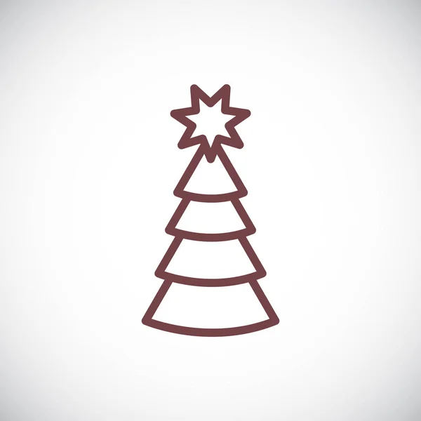 Kerstboom Symbool Vectorillustratie — Stockvector