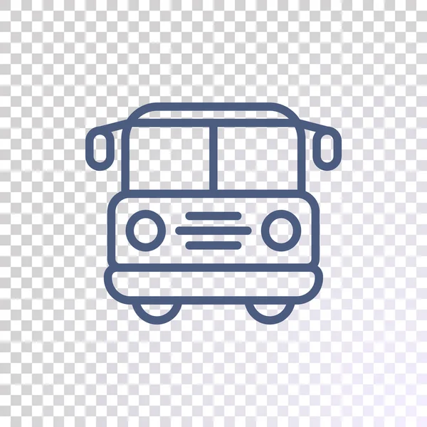 Platte bus Pictogram — Stockvector