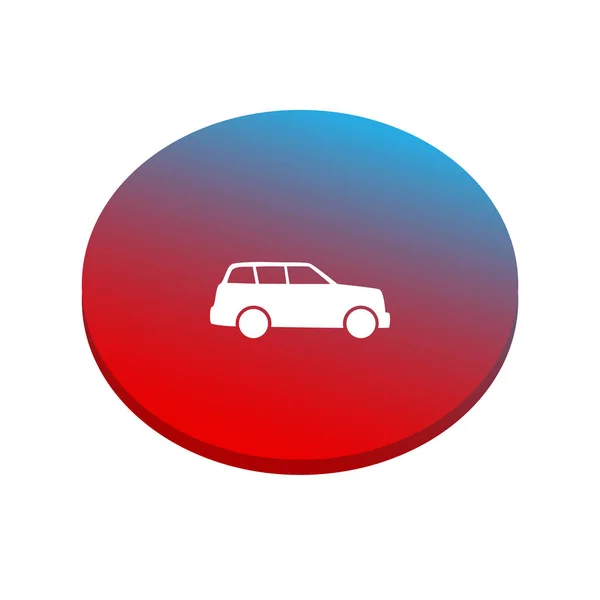 Illustrazione Auto Sfondo Rosso Blu — Vettoriale Stock