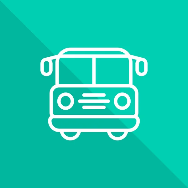 Platte bus Pictogram — Stockvector