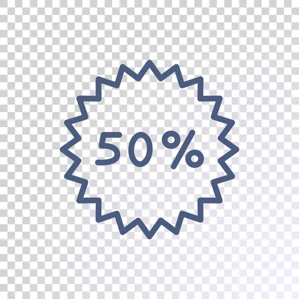 50 por ciento icono de descuento — Vector de stock