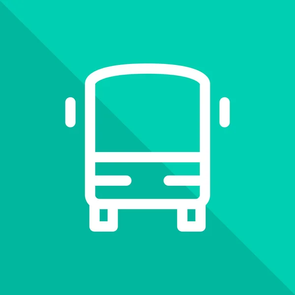 Icono Plano Bus Vector Ilustración — Archivo Imágenes Vectoriales