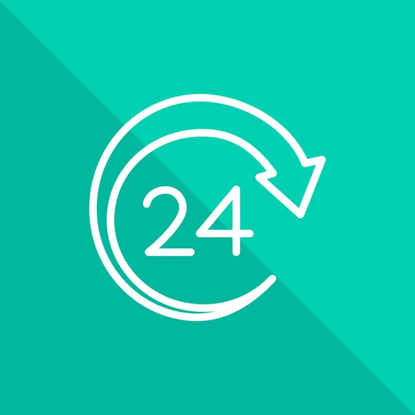 24 saat basit simgesi — Stok Vektör