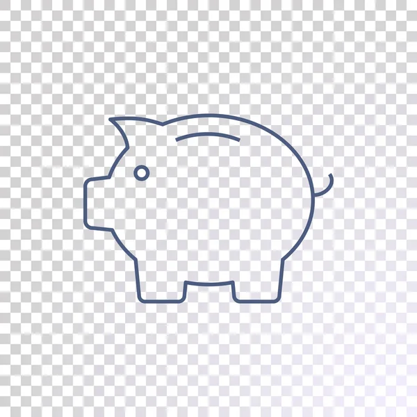 Sparschwein Symbol Auf Transparentem Hintergrund — Stockvektor