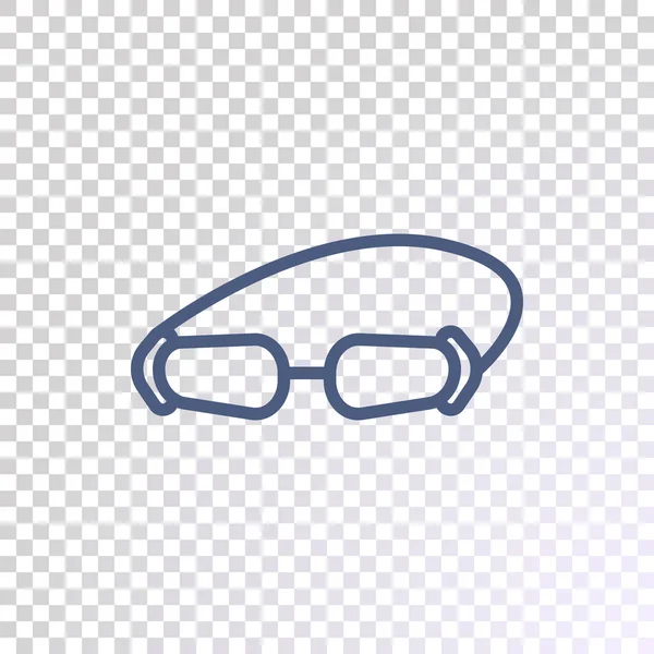 Swimming Glasses Line Icon Gradient Mesh — Stock Vector