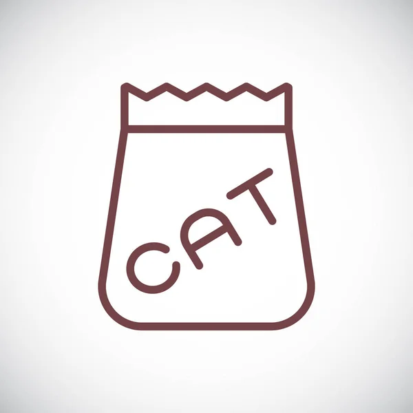 Comida Para Gato Icono Vector Ilustración — Vector de stock
