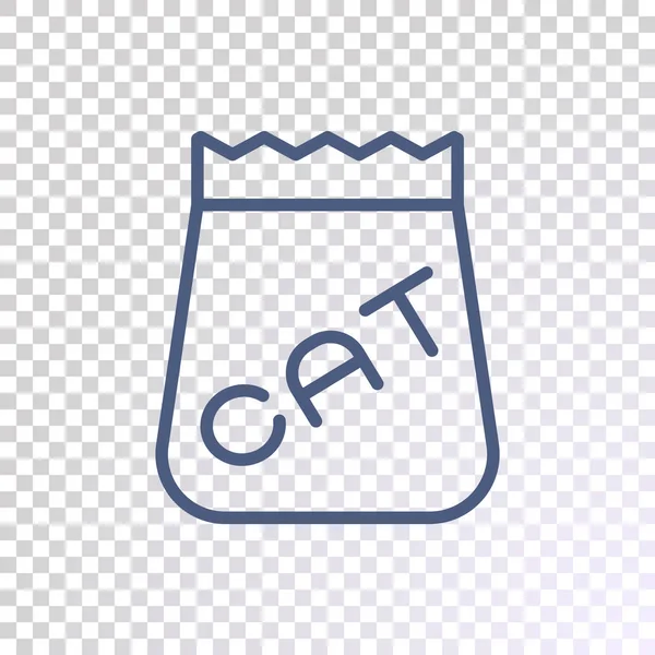 Voeding Voor Kat Pictogram Vectorillustratie — Stockvector