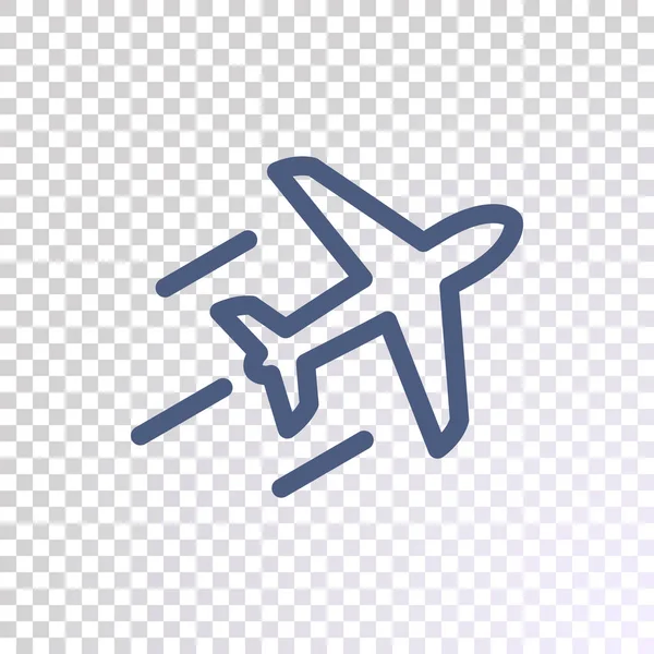 Flugzeug Flaches Symbol Vektor Illustration — Stockvektor