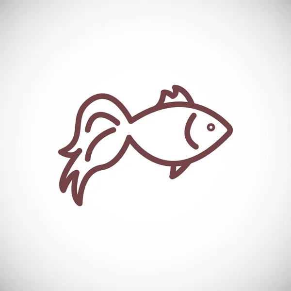 Fisch Symbol Vektor Illustration — Stockvektor