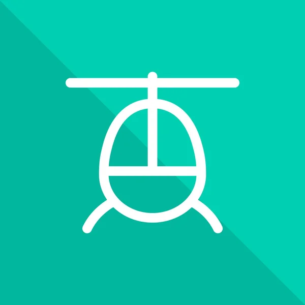 Helicopter Flat Icon Vector Illustration — Stock Vector