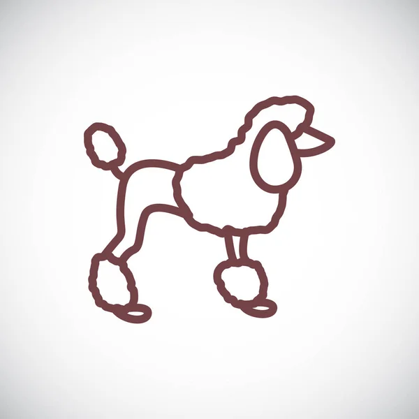 Lindo Icono Perro Vector Ilustración — Vector de stock