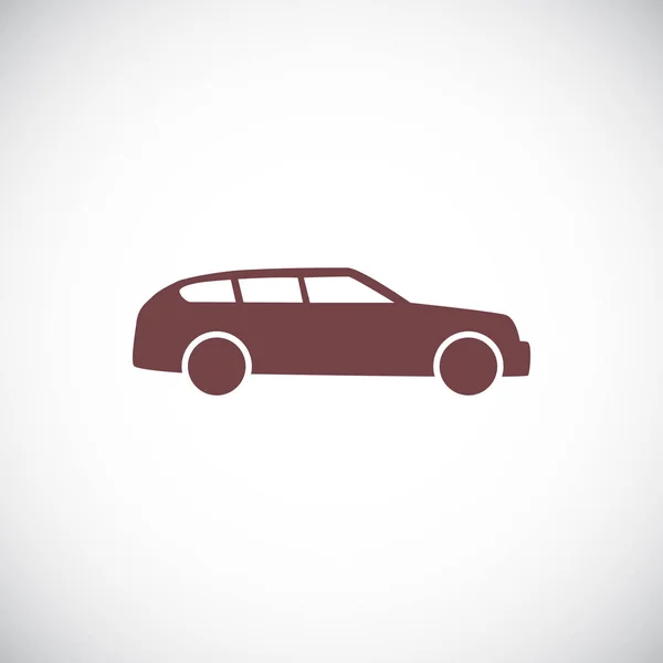 白の背景にグレーのコーナーに茶色の車イラスト — ストックベクタ
