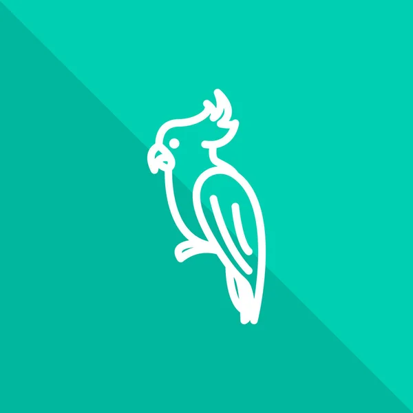 Papuga Symbol Wektor Ilustracja — Wektor stockowy