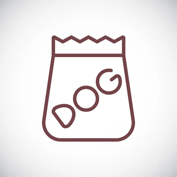 Comida Para Perro Icono Vector Ilustración — Archivo Imágenes Vectoriales