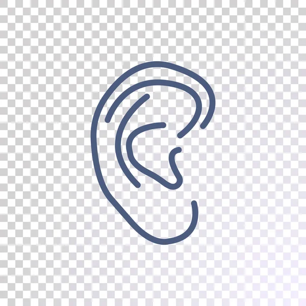 Icono Línea Oído Malla Gradiente — Archivo Imágenes Vectoriales