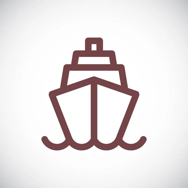 Barco Icono Plano Vector Ilustración — Vector de stock