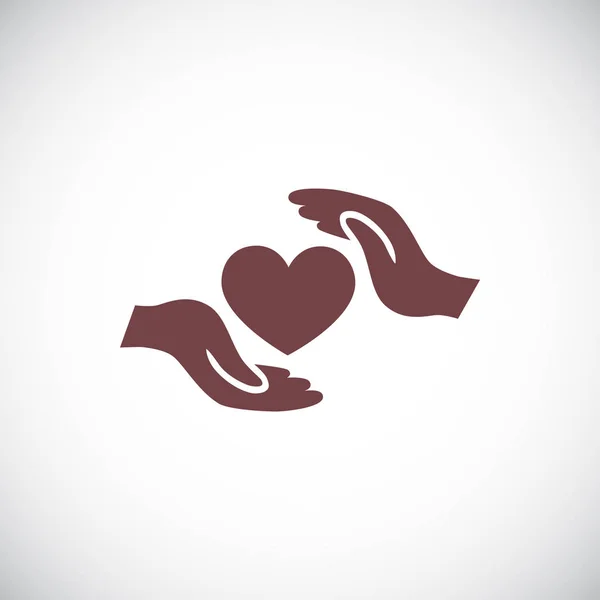 Рука Значком Серця Векторні Ілюстрації — стоковий вектор