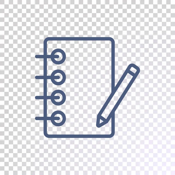 Notebook flat icon — Stock Vector