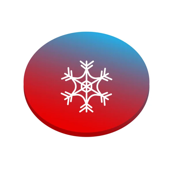 Snöflinga Symbol Vektorillustration — Stock vektor