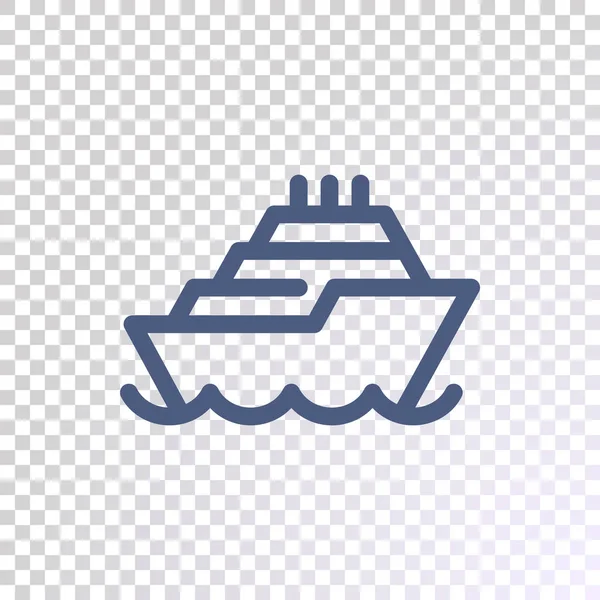 Schiff Flaches Symbol Vektor Illustration — Stockvektor