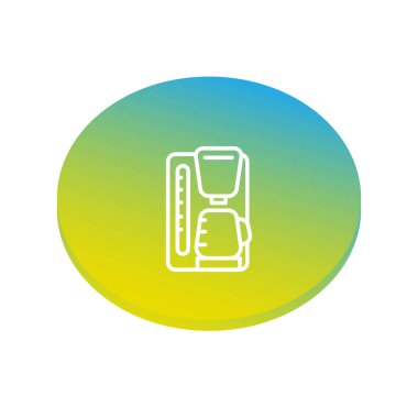 kahve makinesi düz simgesi, vektör çizim